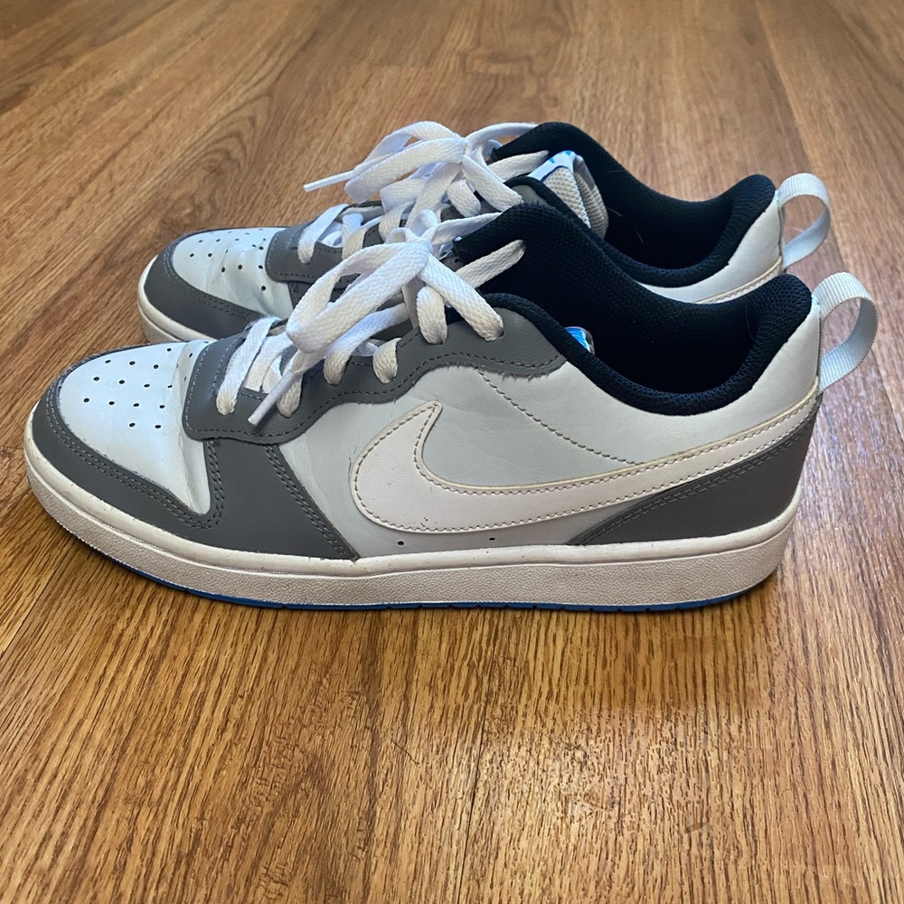 Nike Boys Court Borough Low Recraft Gray Fashion Sneaker Size 7